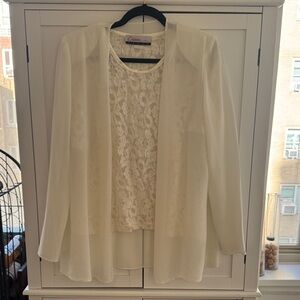 Chic White Lace Women's Jacket by